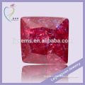 Wuzhou gems square red ice cz stone